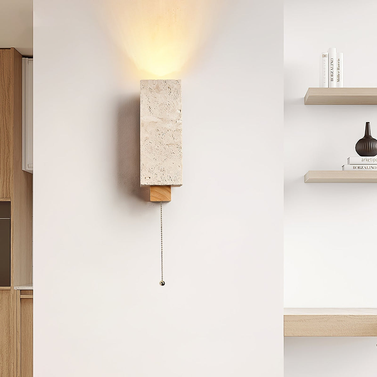 Elsoran travertin Block wandlamp