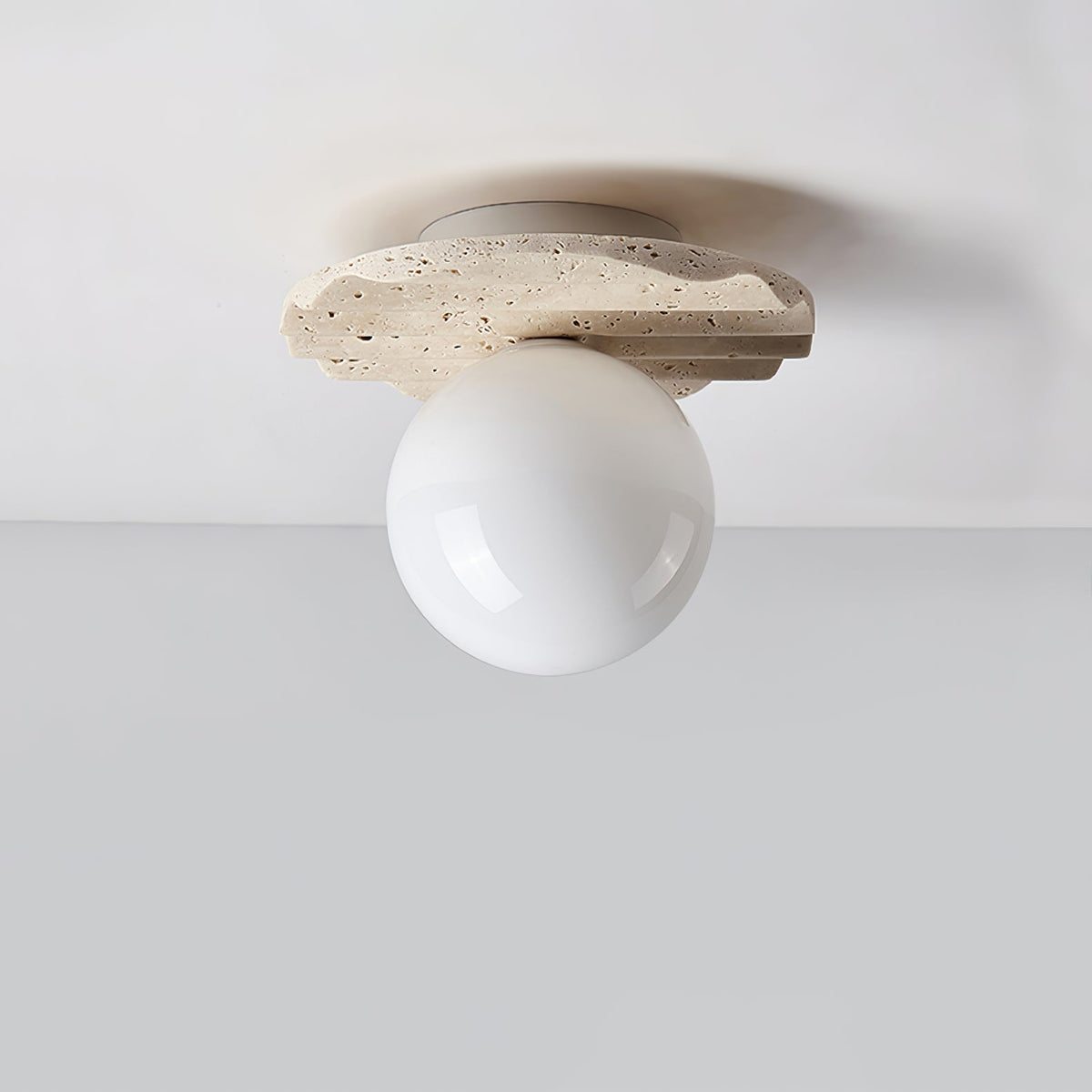 Travertin golf Plafondlamp
