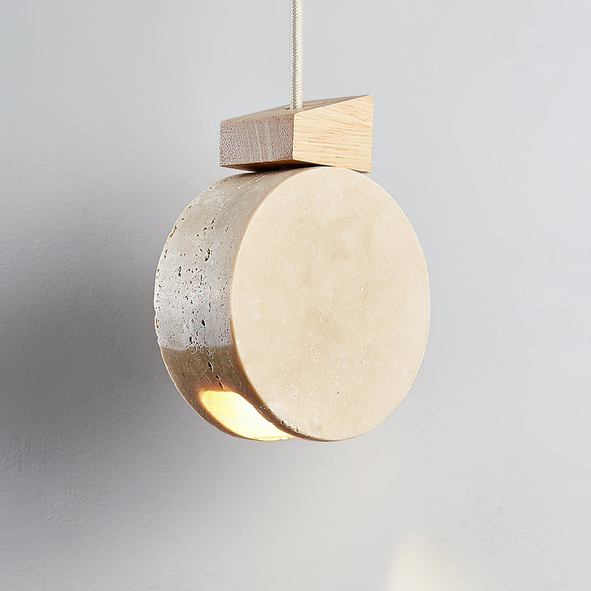 Tavaielle hanglamp geometrie travertin