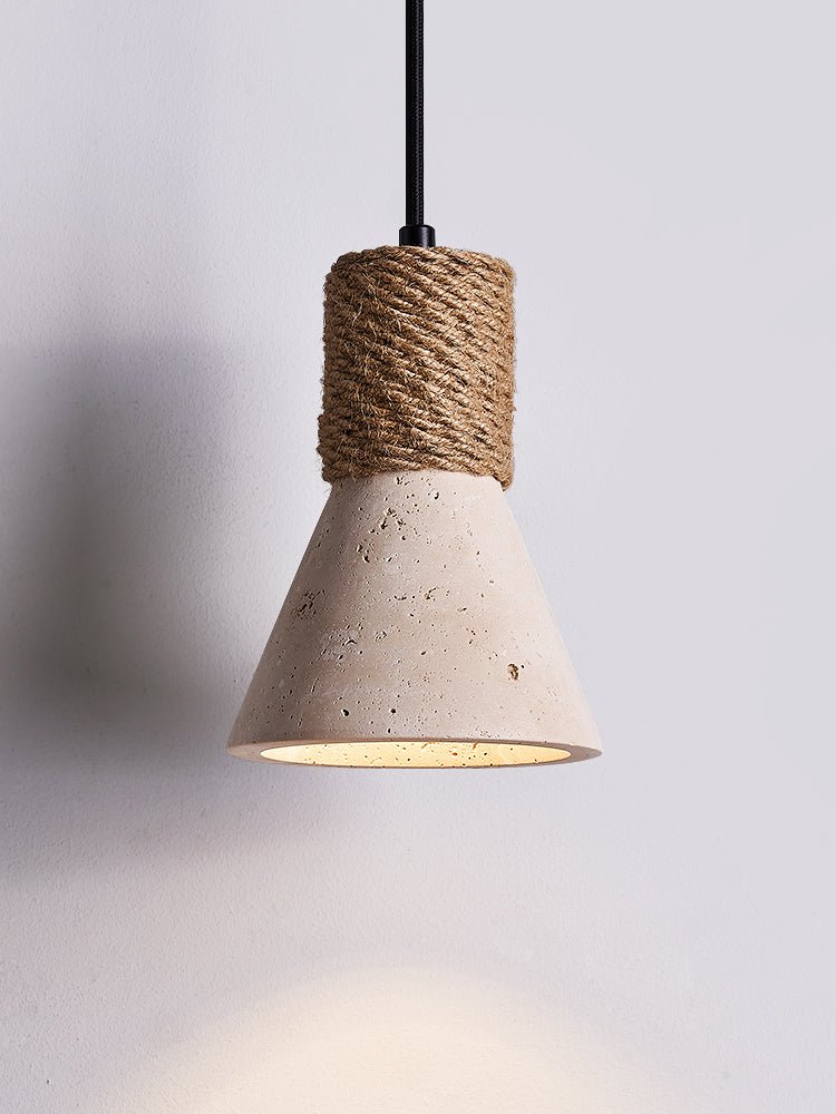 Taverette Vintage Geel Travertin Touw Hanglamp