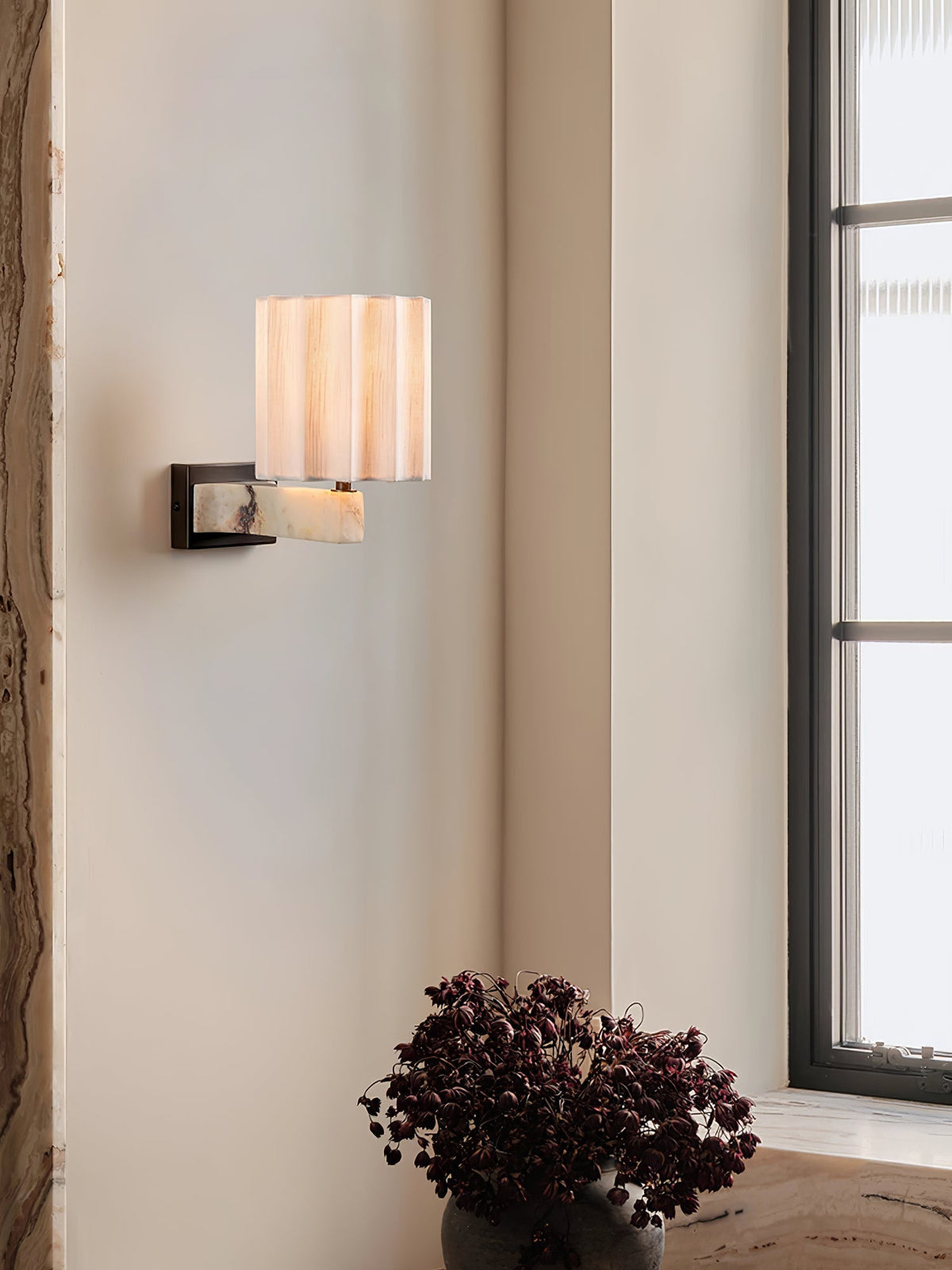 Thylor wandlamp met getextureerde kap
