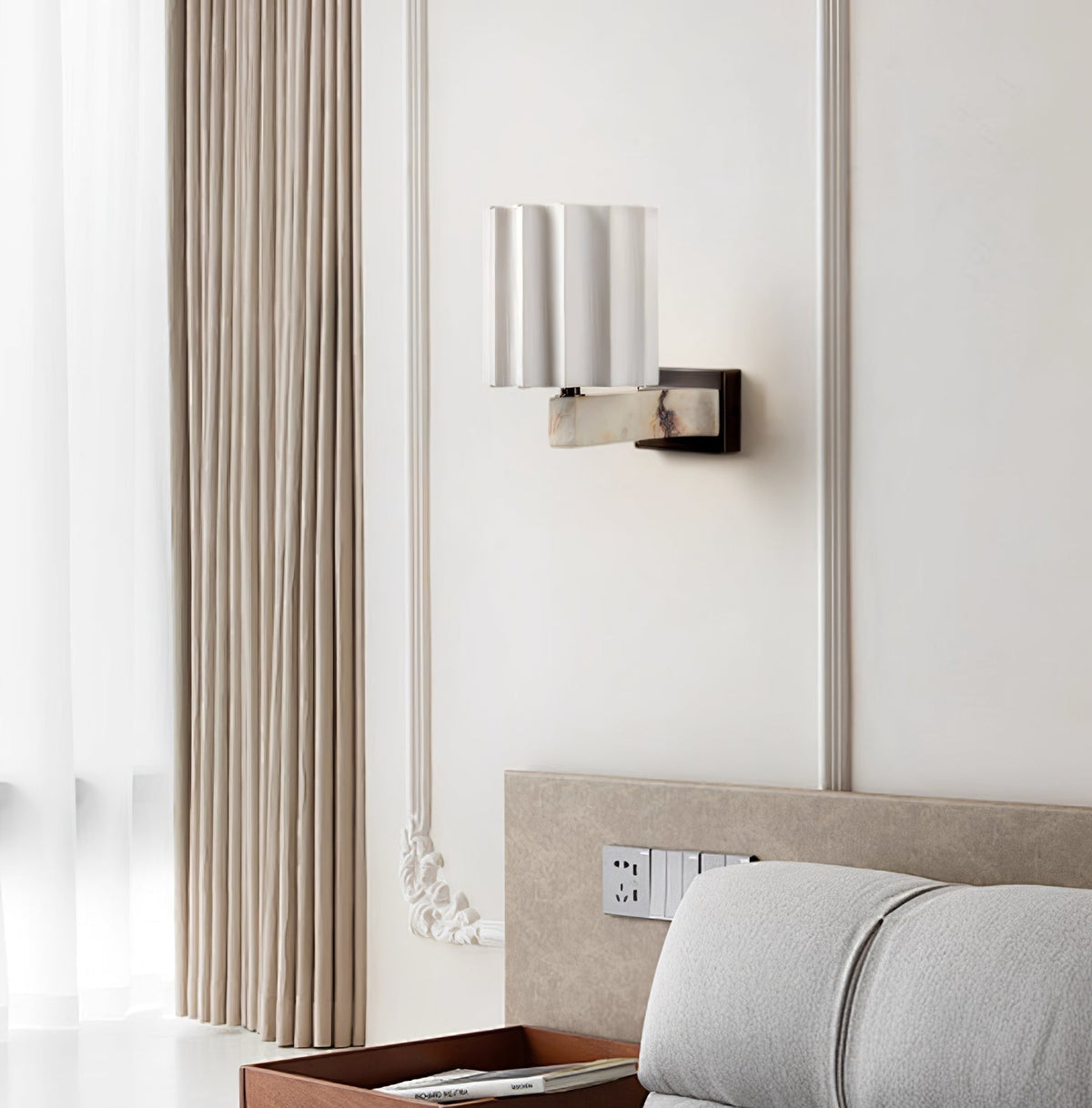 Thylor wandlamp met getextureerde kap