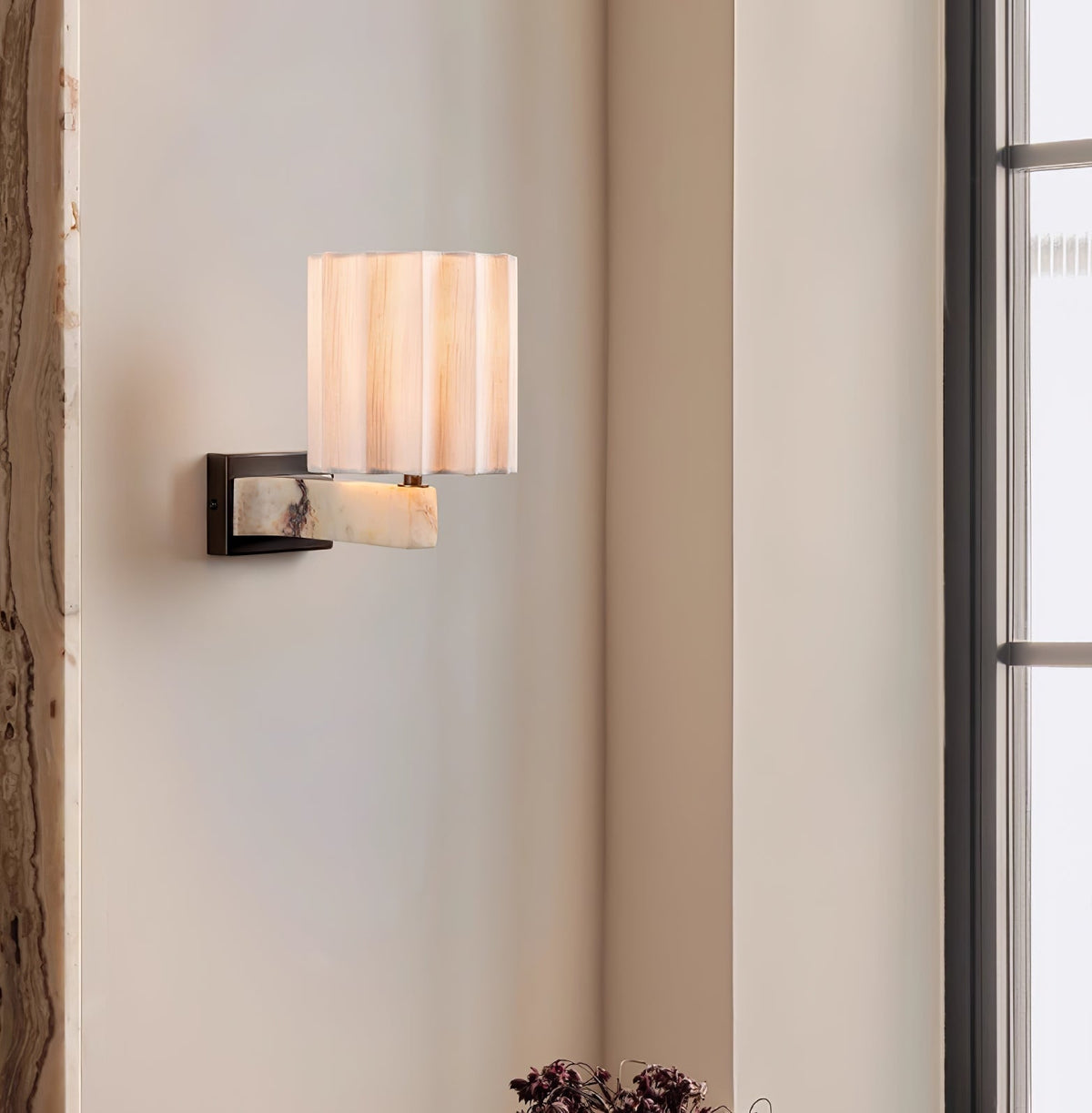 Thylor wandlamp met getextureerde kap