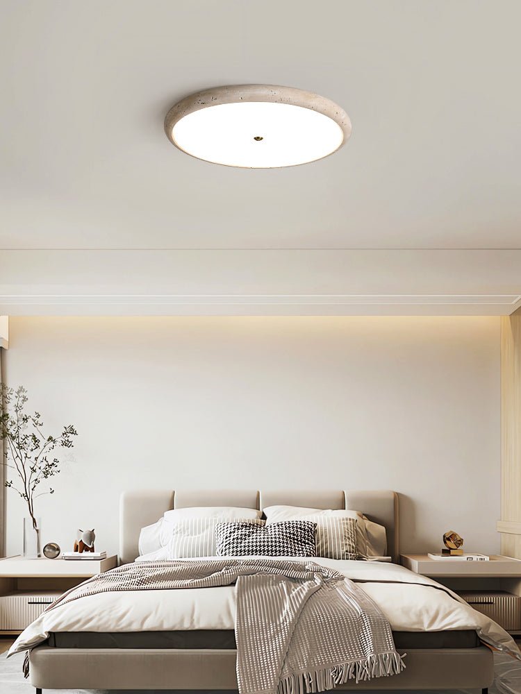 Taveria travertin Halo plafondlamp