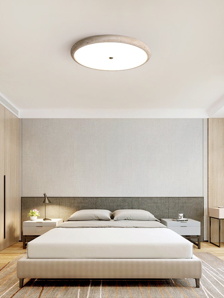 Taveria travertin Halo plafondlamp