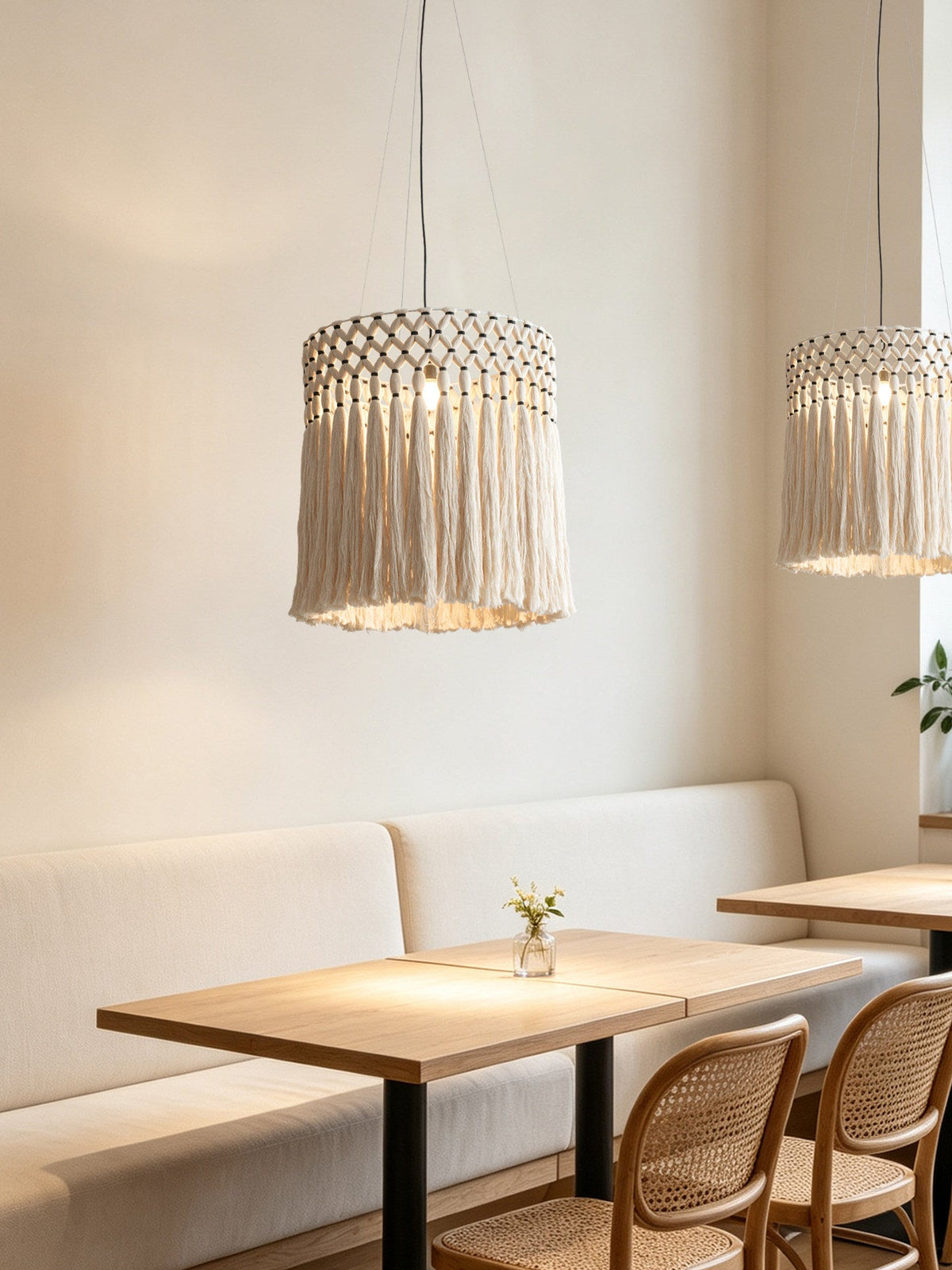 Ulmont macramé kwastjes hanglamp