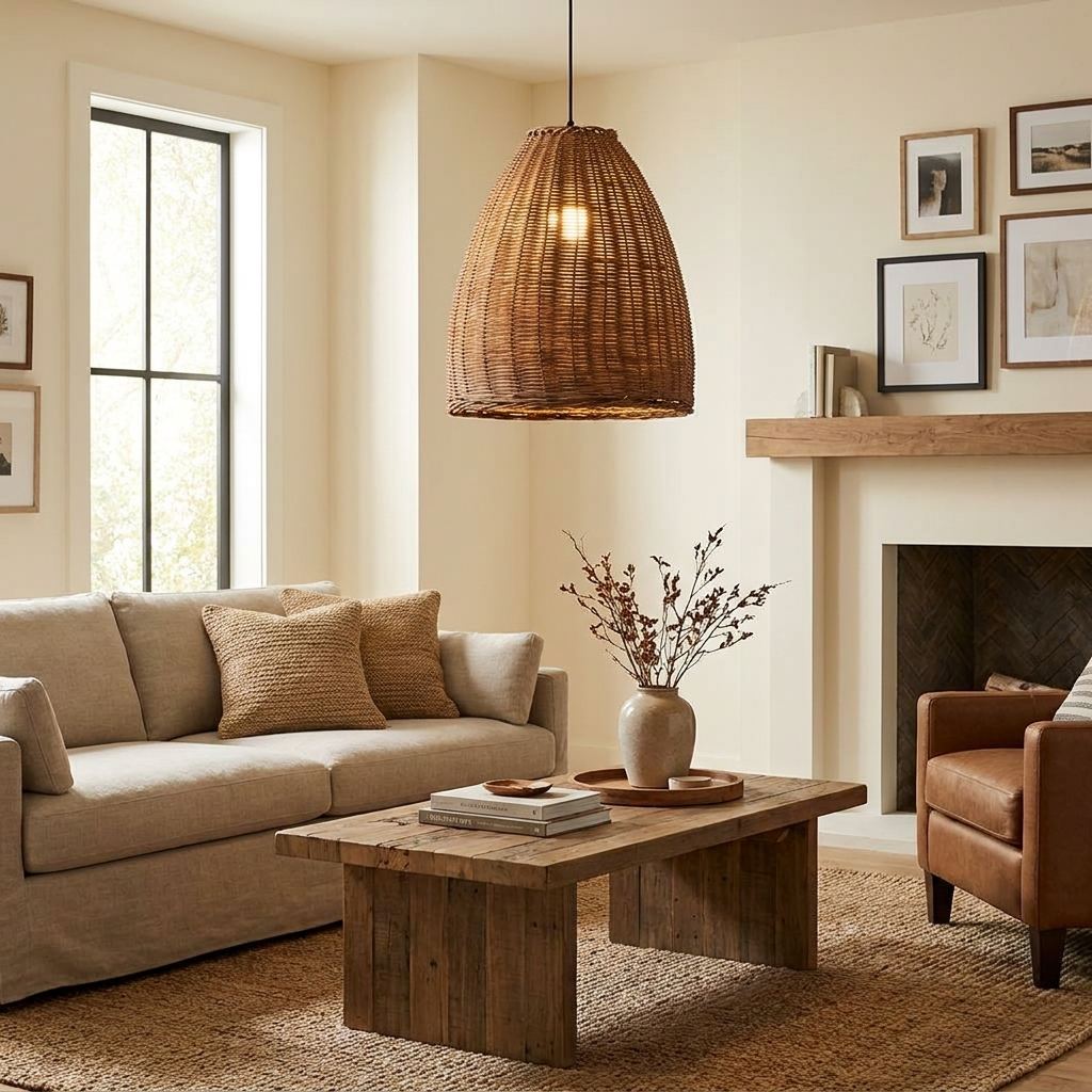 Jarrowcombe Geweven rotan hanglamp