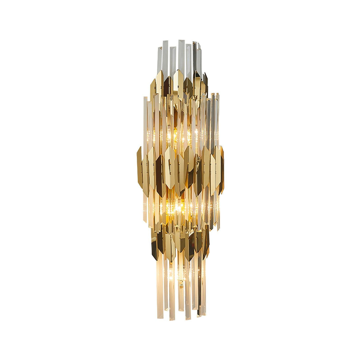 Elyoaria wandlamp met drie lagen kristal in Nordic-art stijl