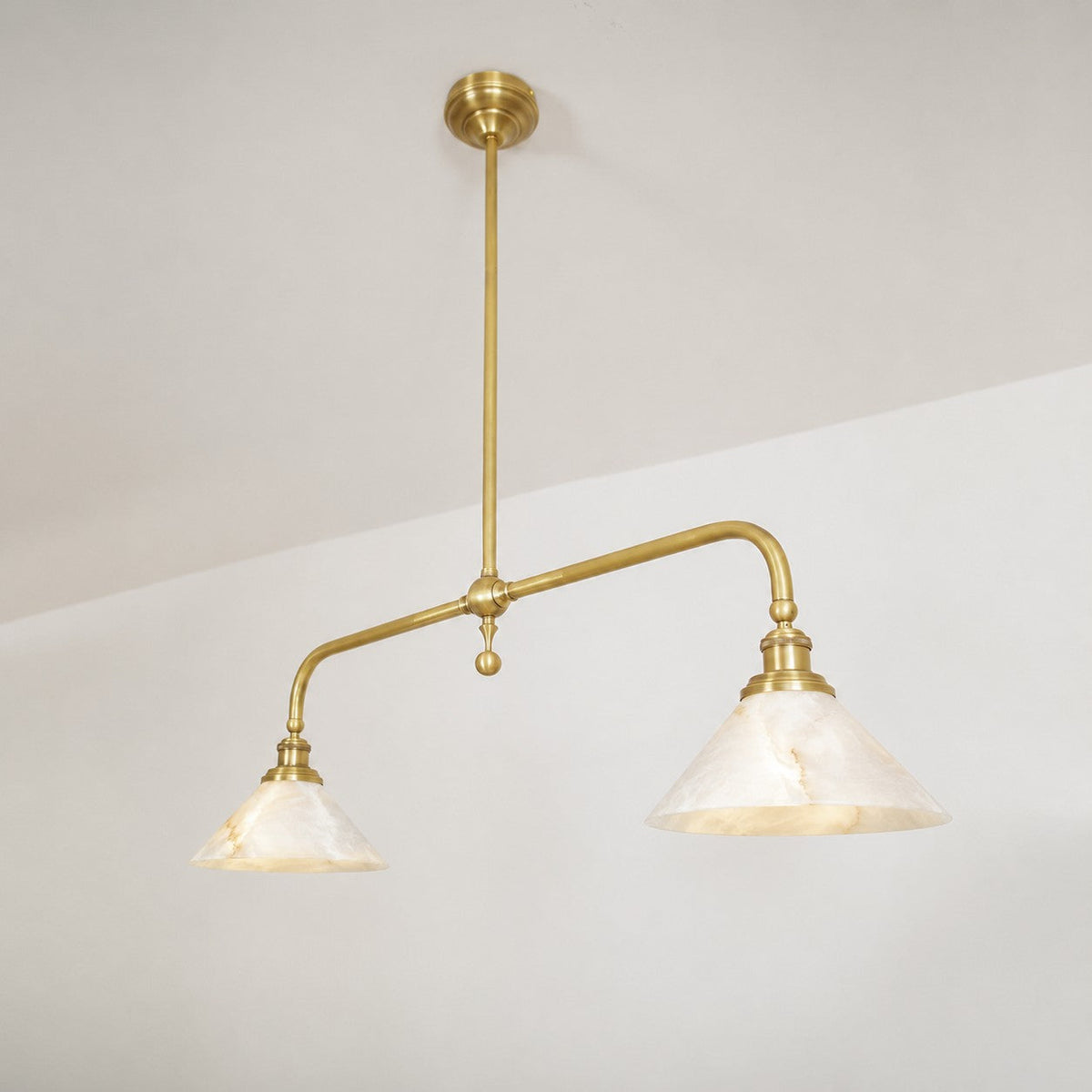 Niveine hanglamp van met albast