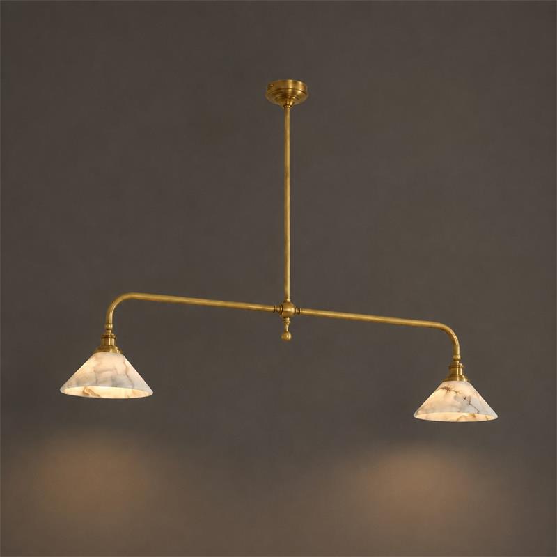 Niveine hanglamp van met albast