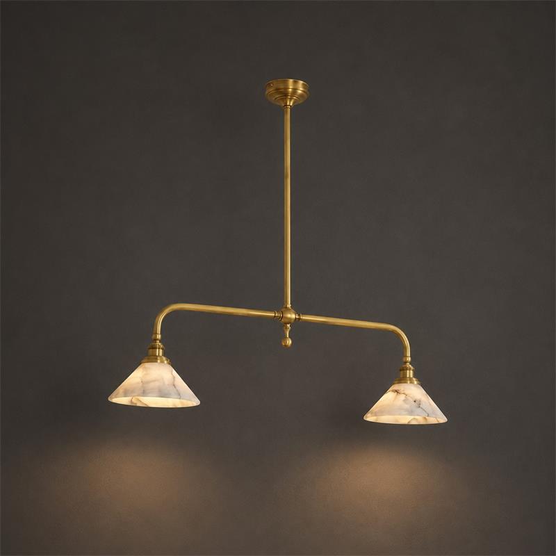 Niveine hanglamp van met albast