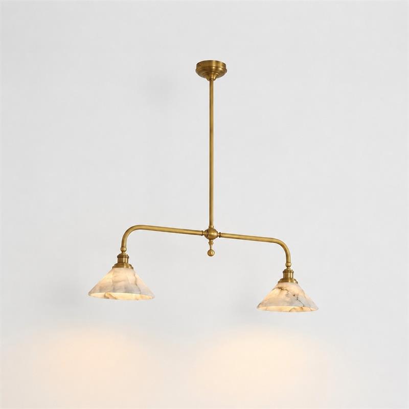Niveine hanglamp van met albast
