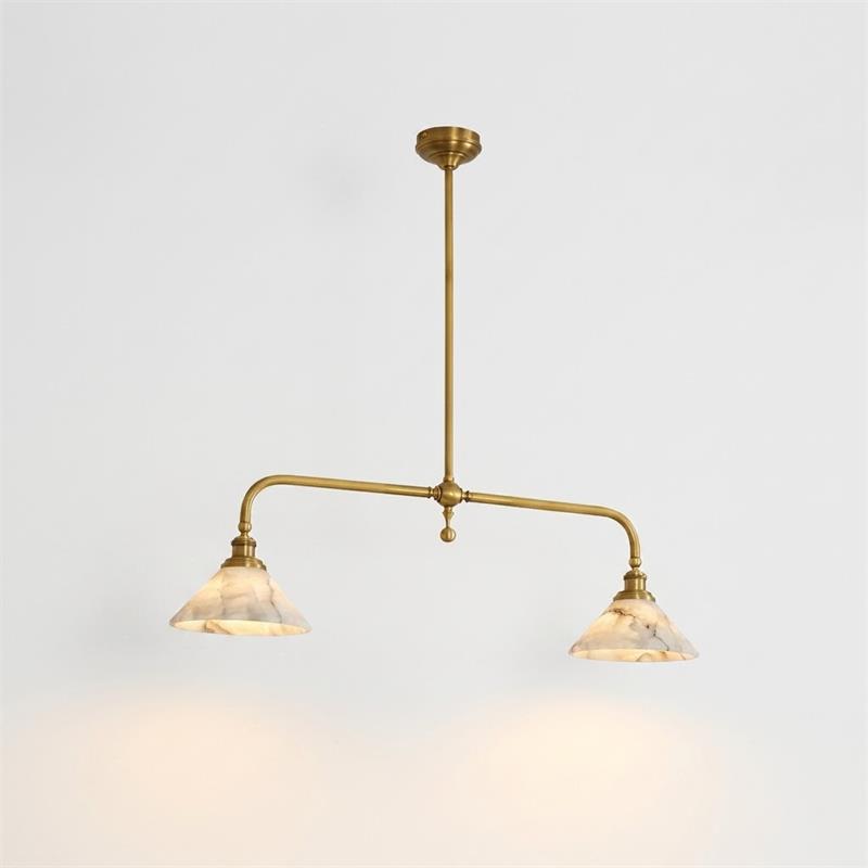 Niveine hanglamp van met albast