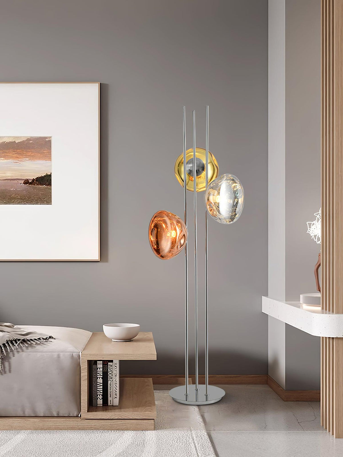 Gevara moderne vloerlamp in chroom