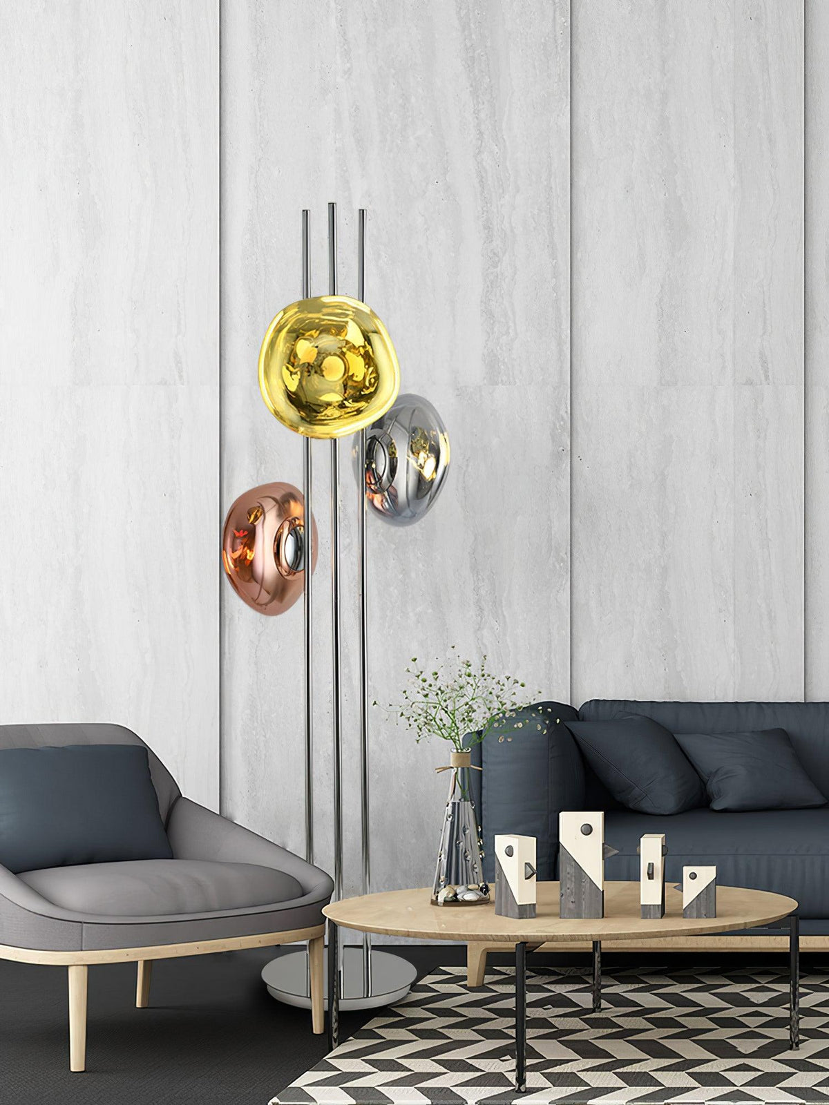Gevara moderne vloerlamp in chroom