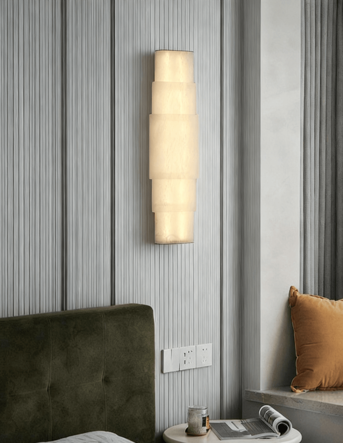 Dornette gelaagde albasten wandlamp