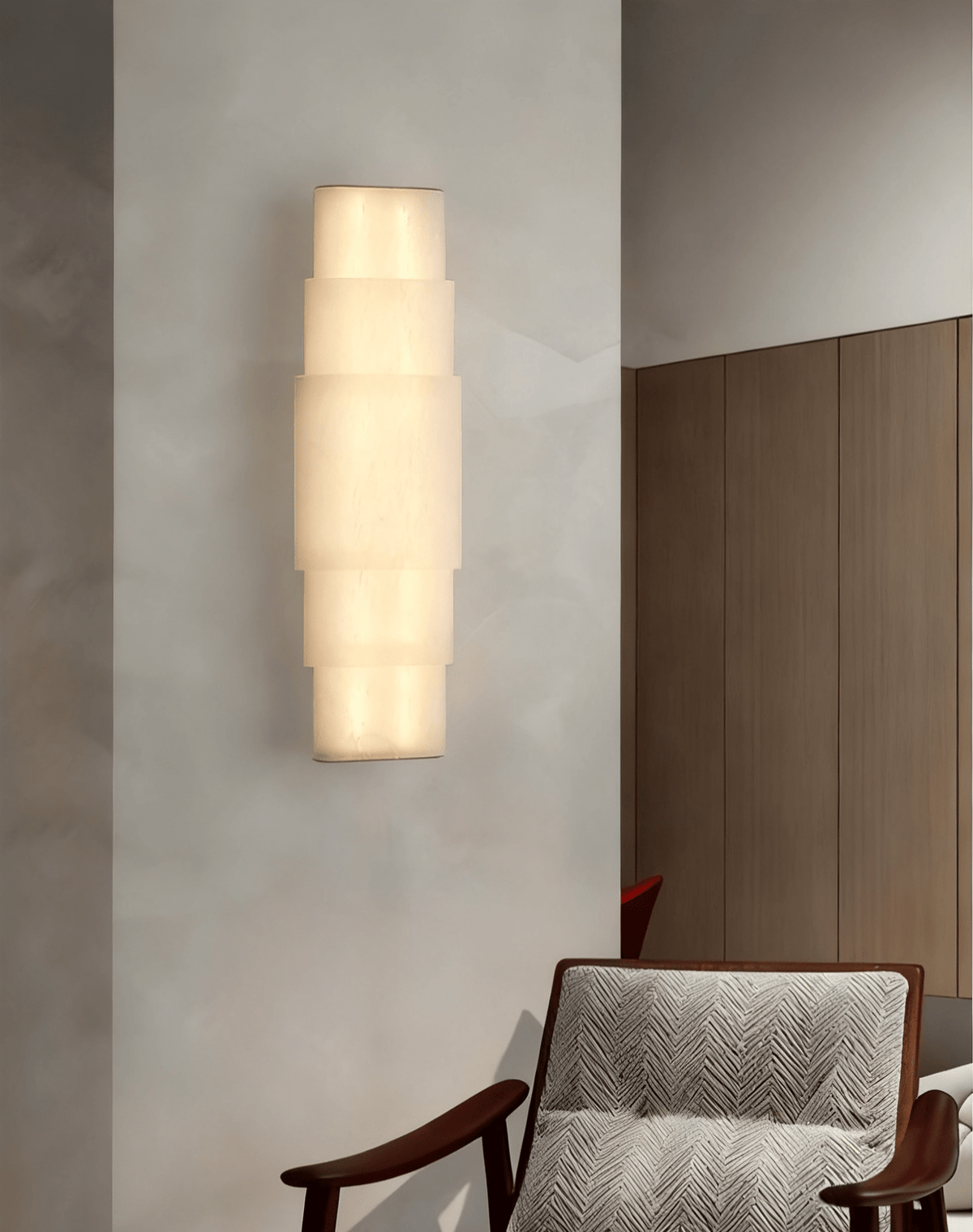 Dornette gelaagde albasten wandlamp