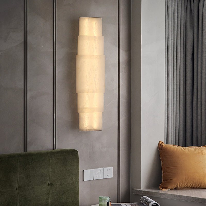 Dornette gelaagde albasten wandlamp