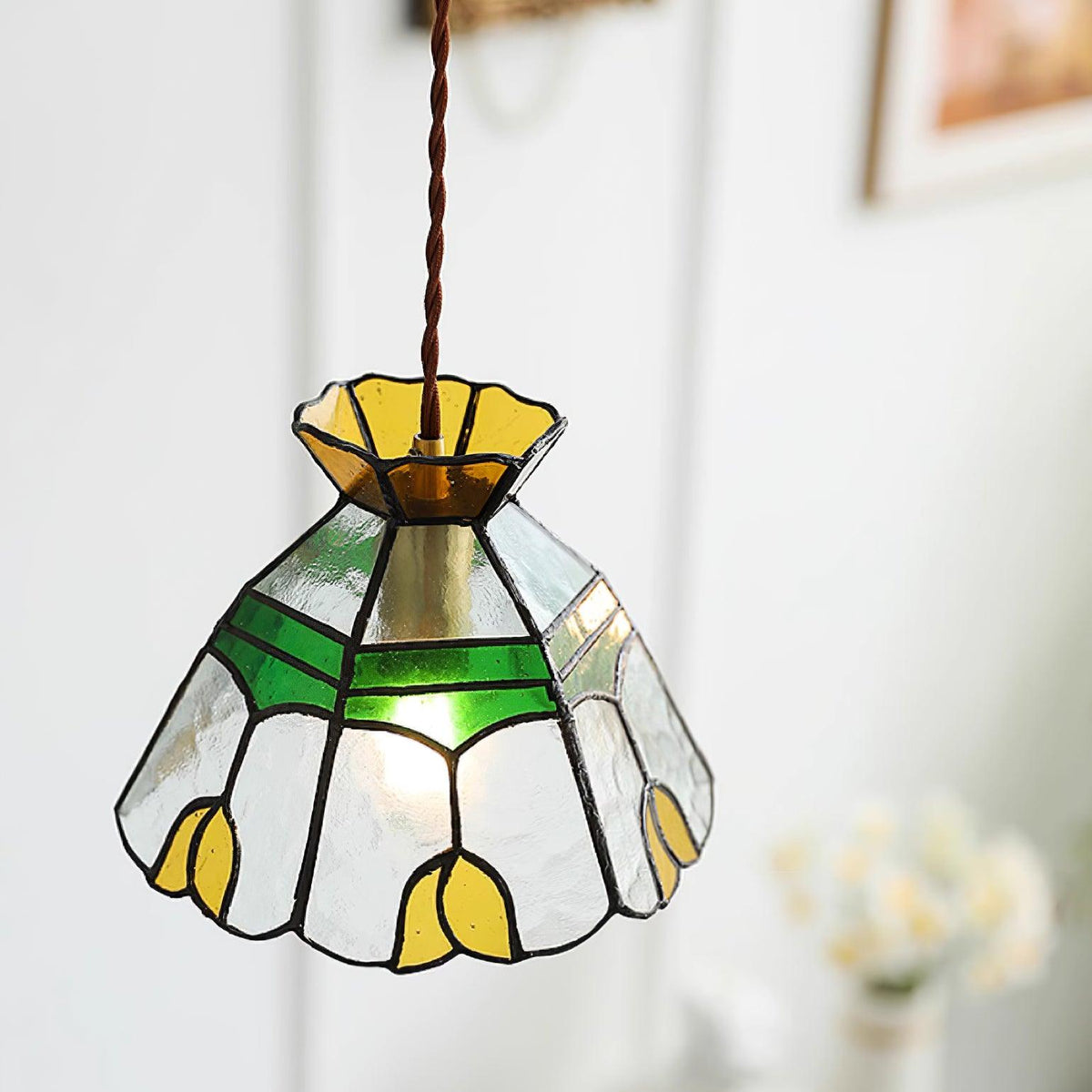 Coriva hanglamp met rookglas in mid-century stijl