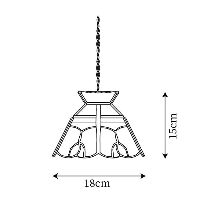 Coriva hanglamp met rookglas in mid-century stijl