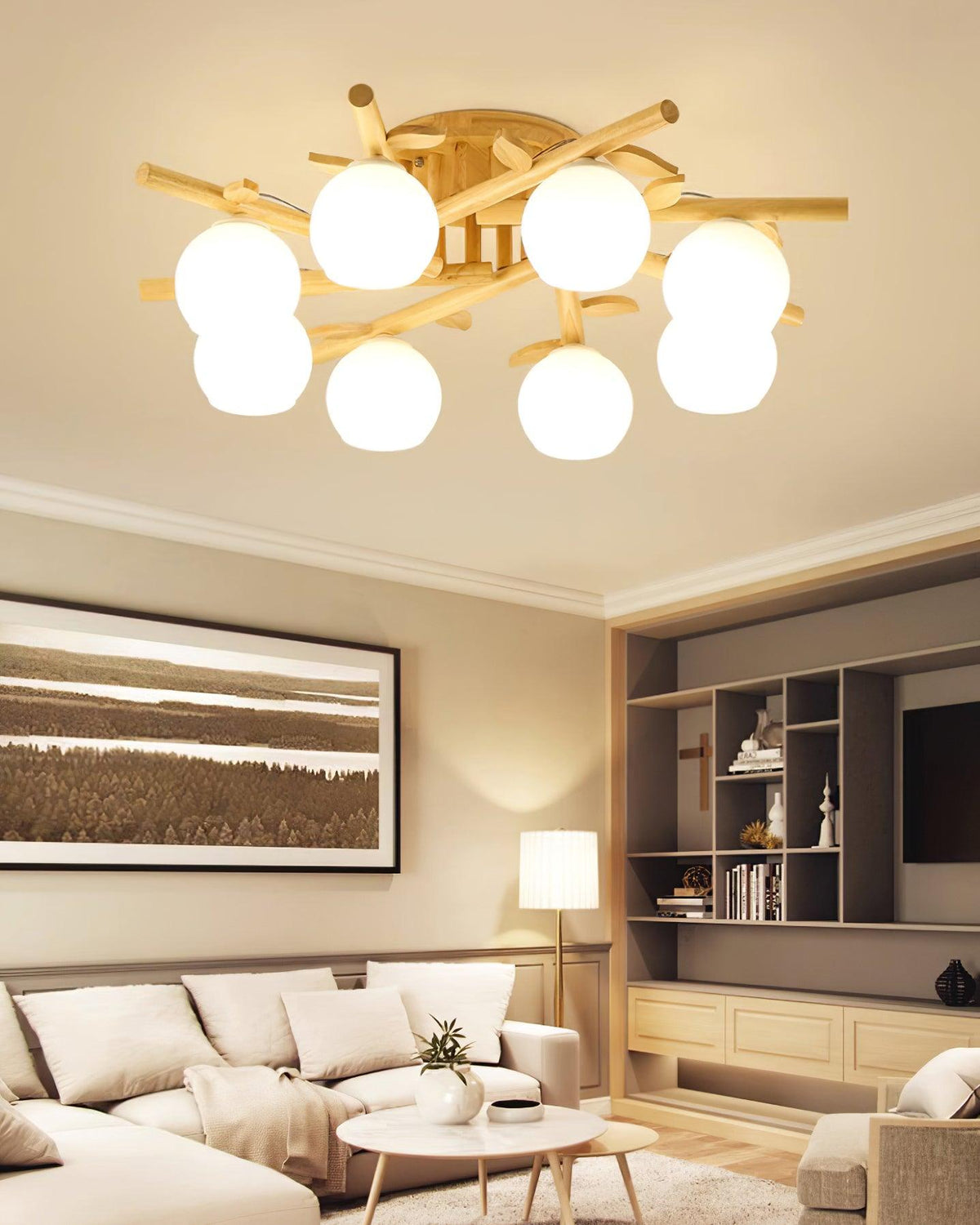 Willow hout minimalistisch plafondlamp