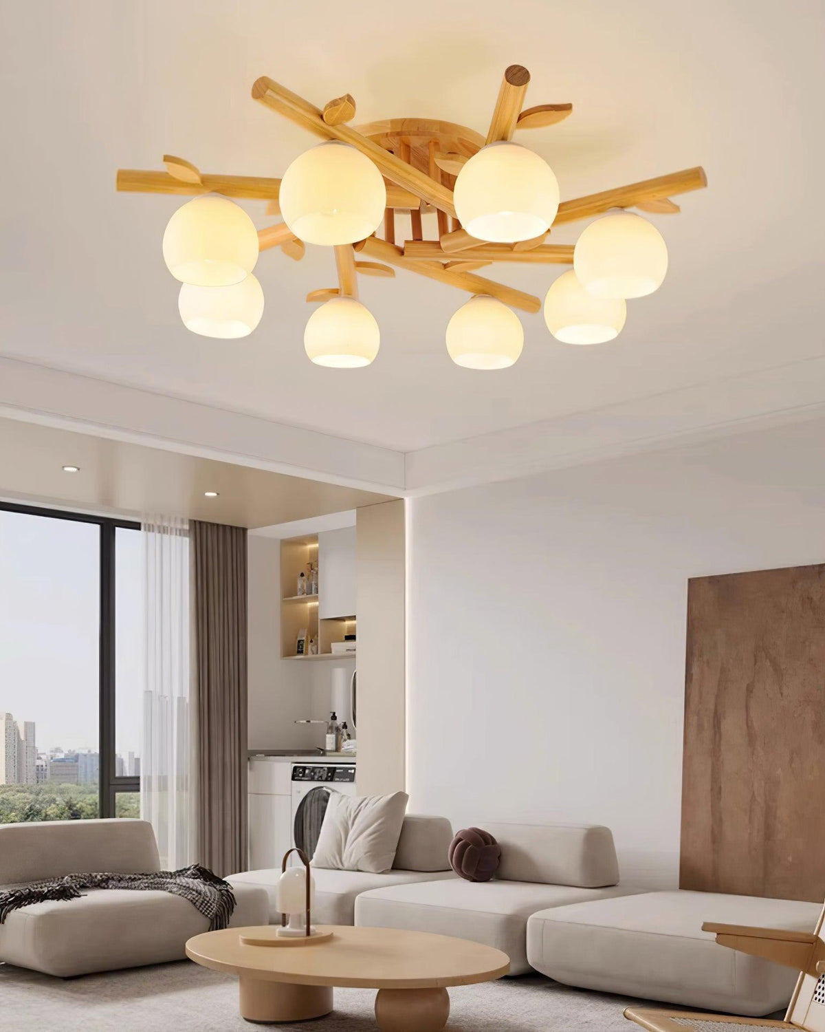 Willow hout minimalistisch plafondlamp