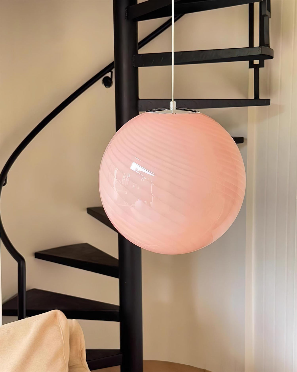 Dorvian Moderne hanglamp met blauwe glazen bol