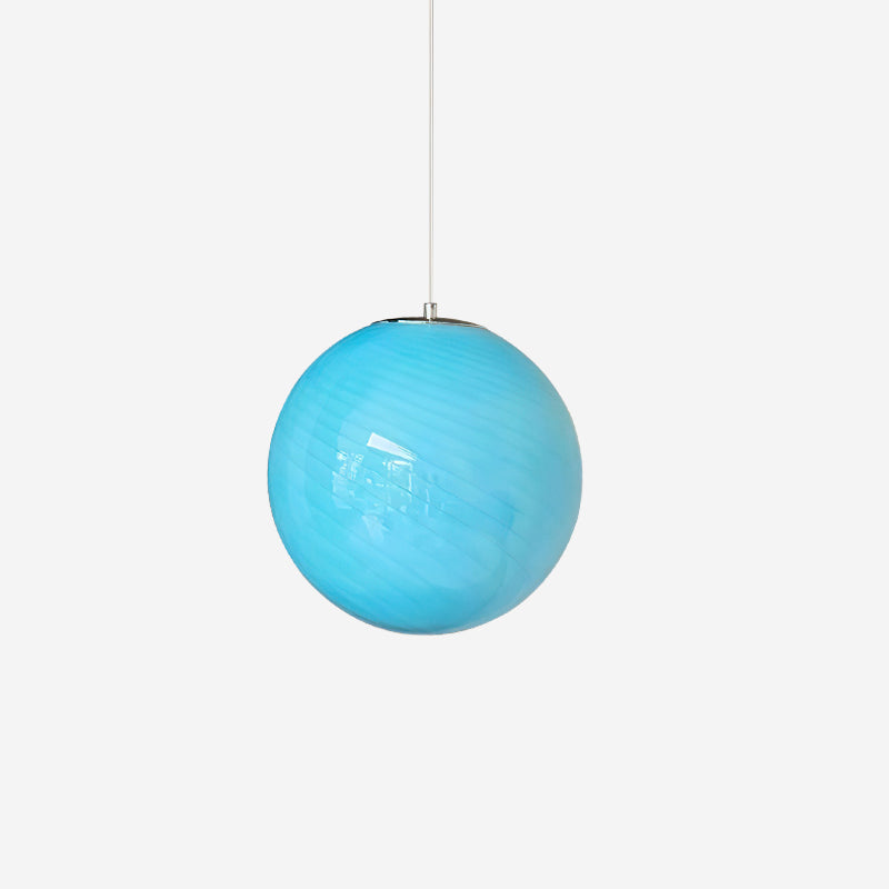 Dorvian Moderne hanglamp met blauwe glazen bol