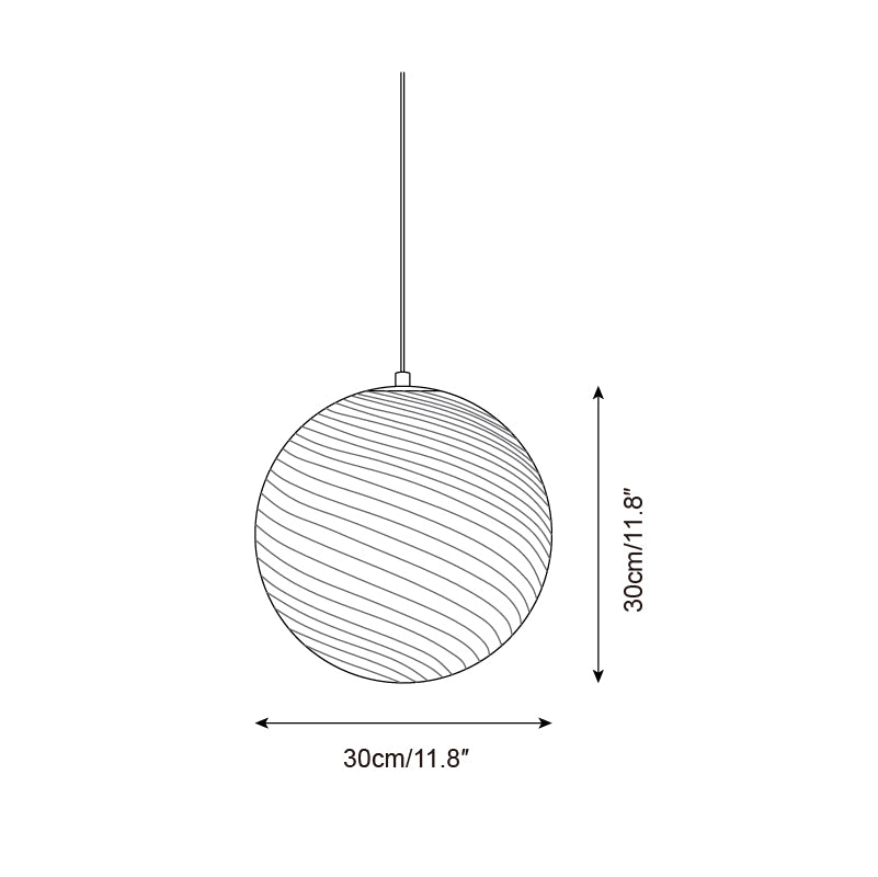 Dorvian Moderne hanglamp met blauwe glazen bol