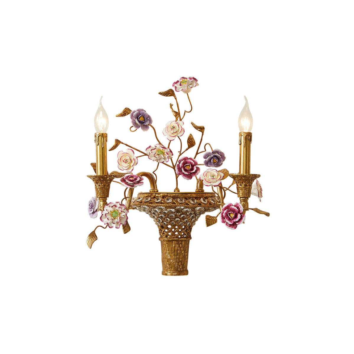 Violette wandlamp