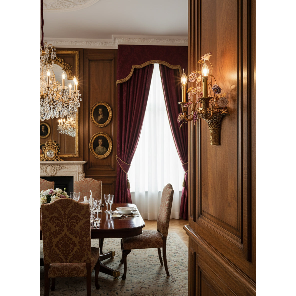 Violette wandlamp