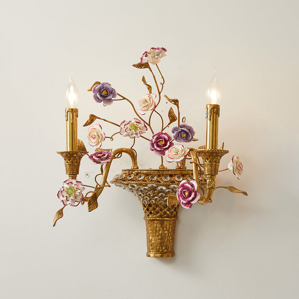 Violette wandlamp