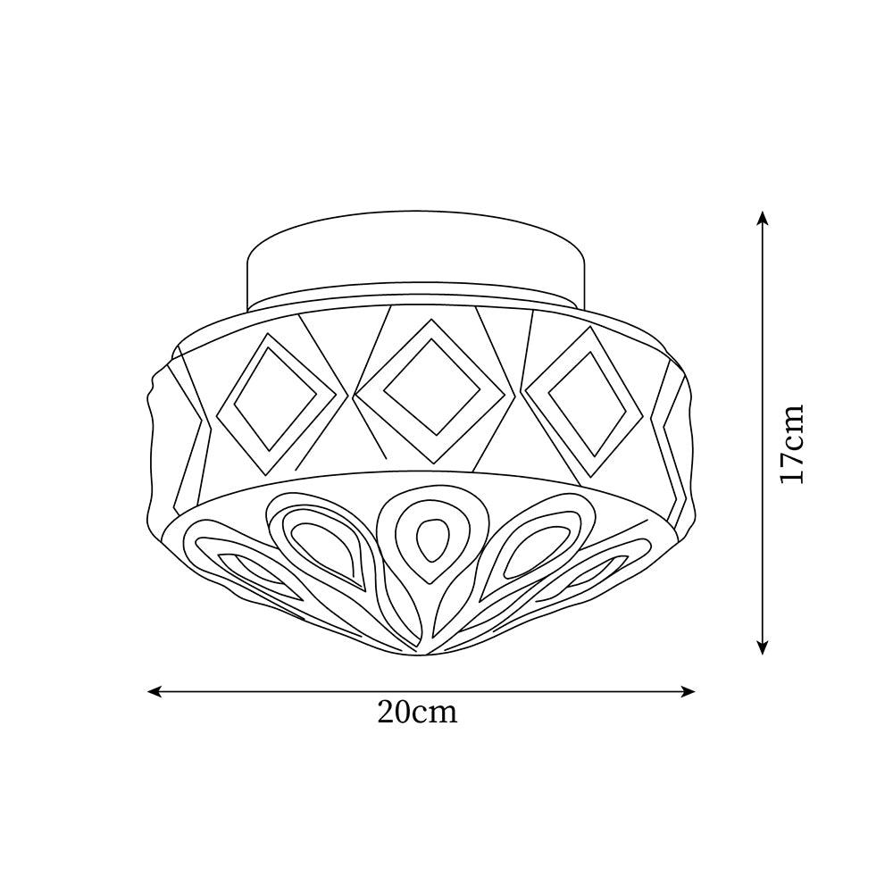 Evale vlakke plafondlamp