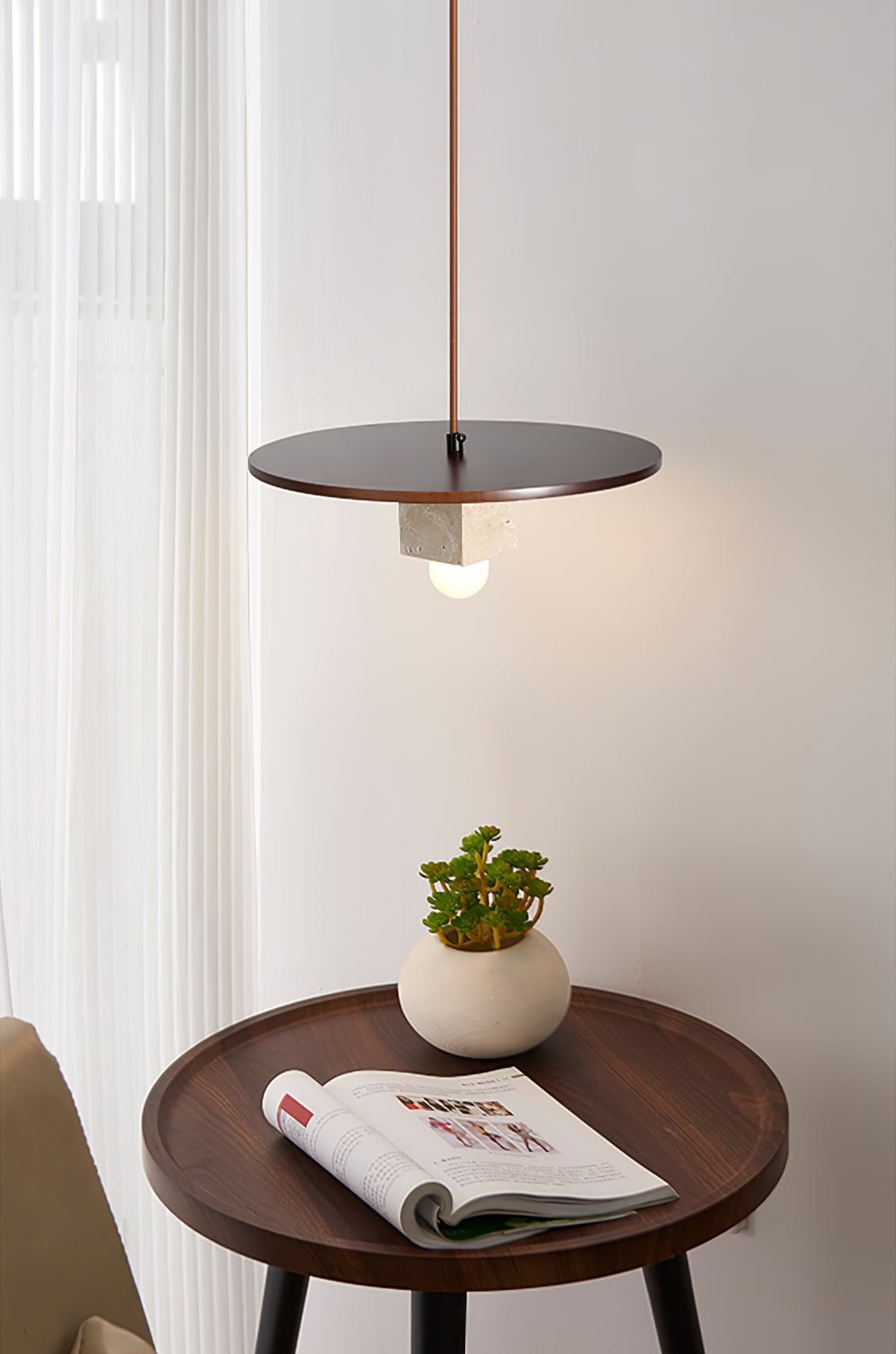 Sarix Geometrisch Travertin Hanglamp