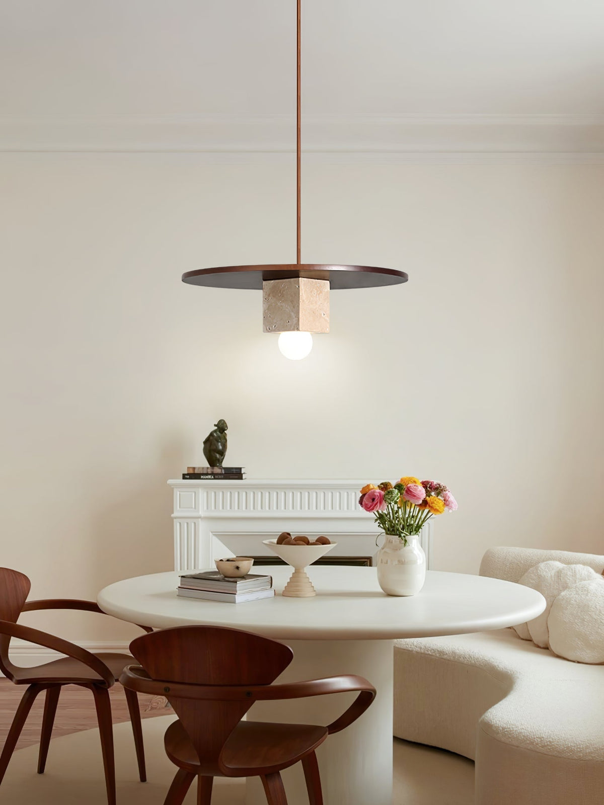Sarix Geometrisch Travertin Hanglamp