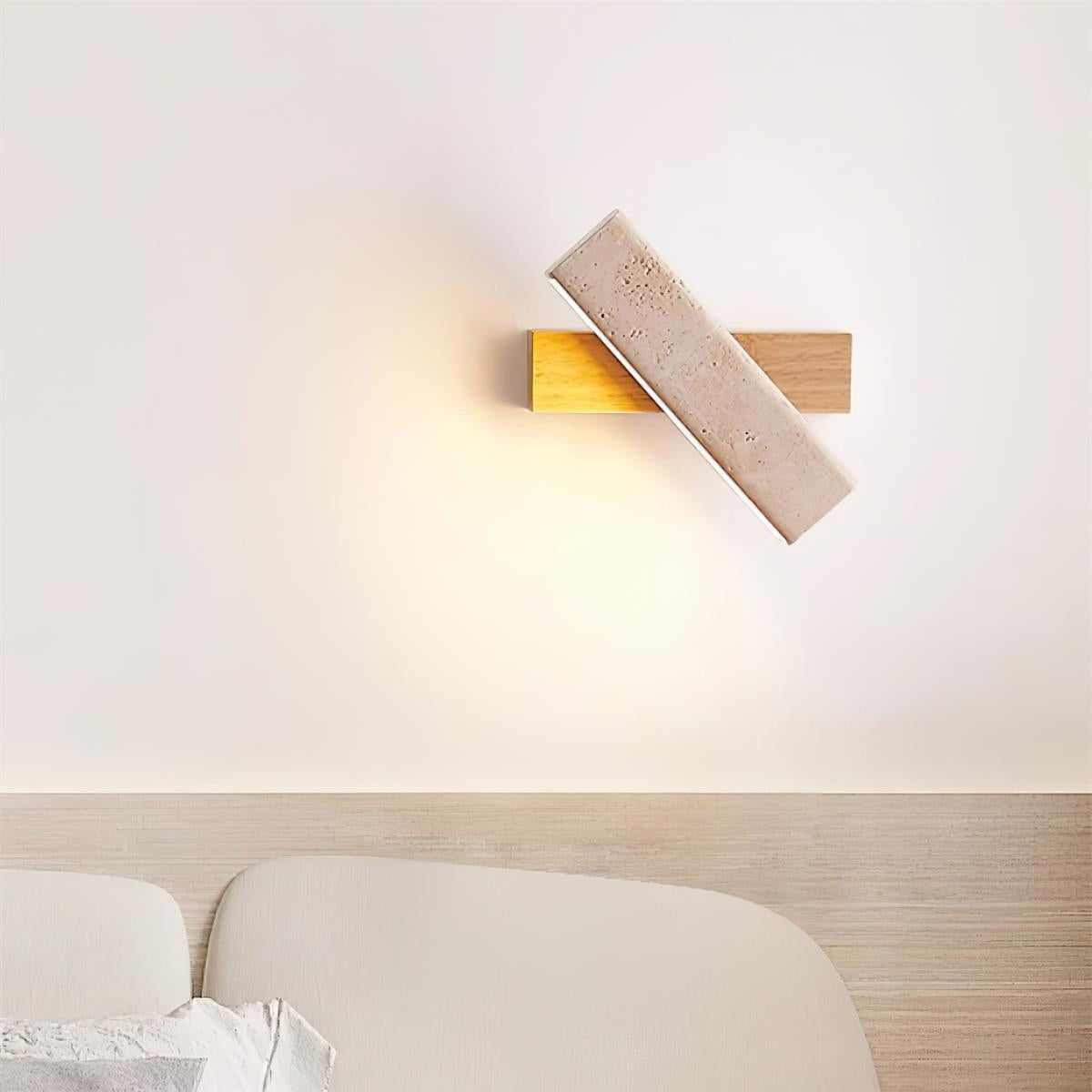 Novra travertin draaibare wandlamp
