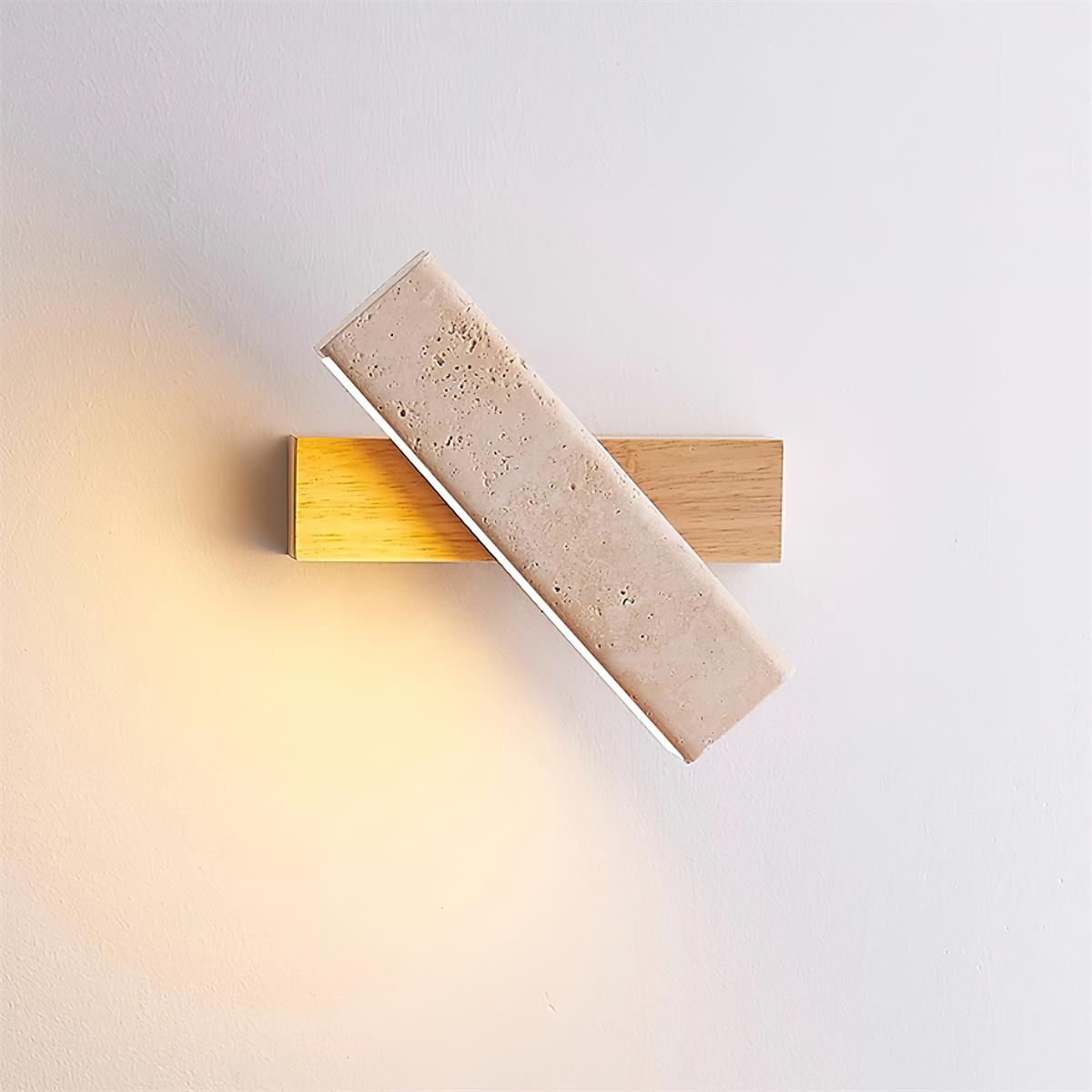 Novra travertin draaibare wandlamp