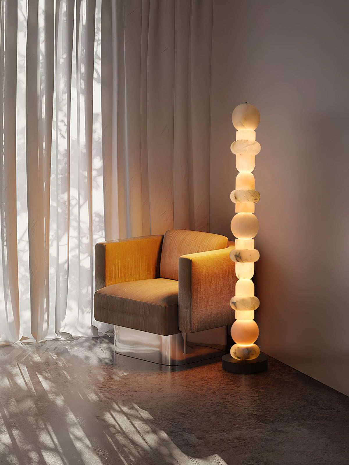Nostix albasten vloerlamp
