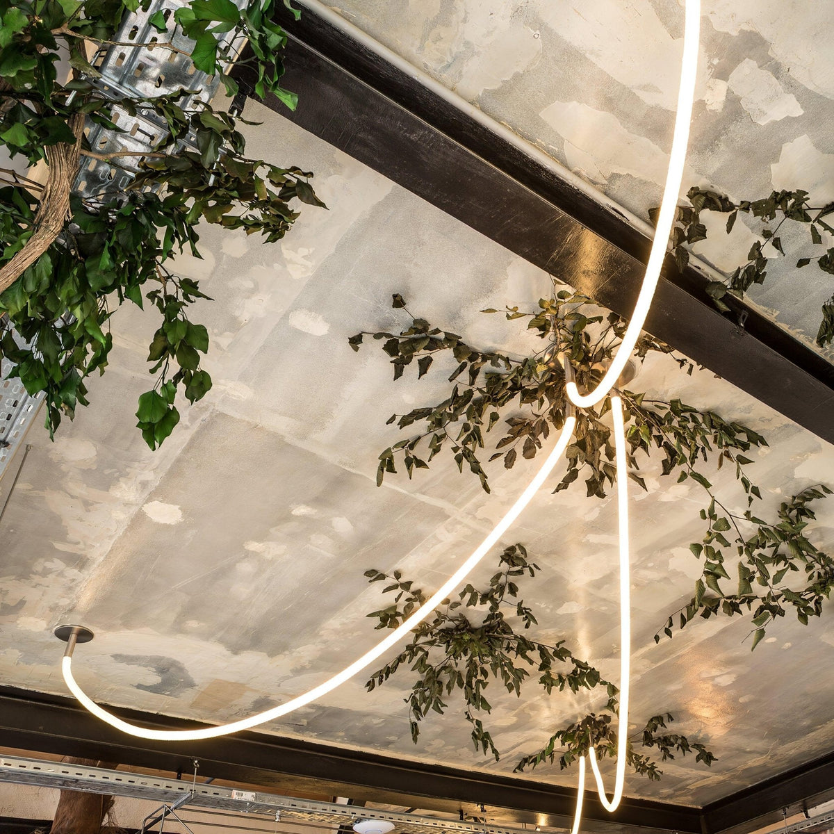 Fenris Hanglamp Flexibele boog Siliconen Messing