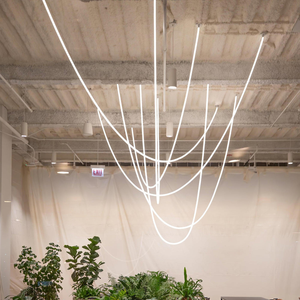 Fenris Hanglamp Flexibele boog Siliconen Messing