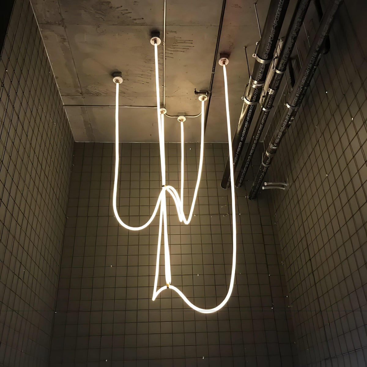 Fenris Hanglamp Flexibele boog Siliconen Messing
