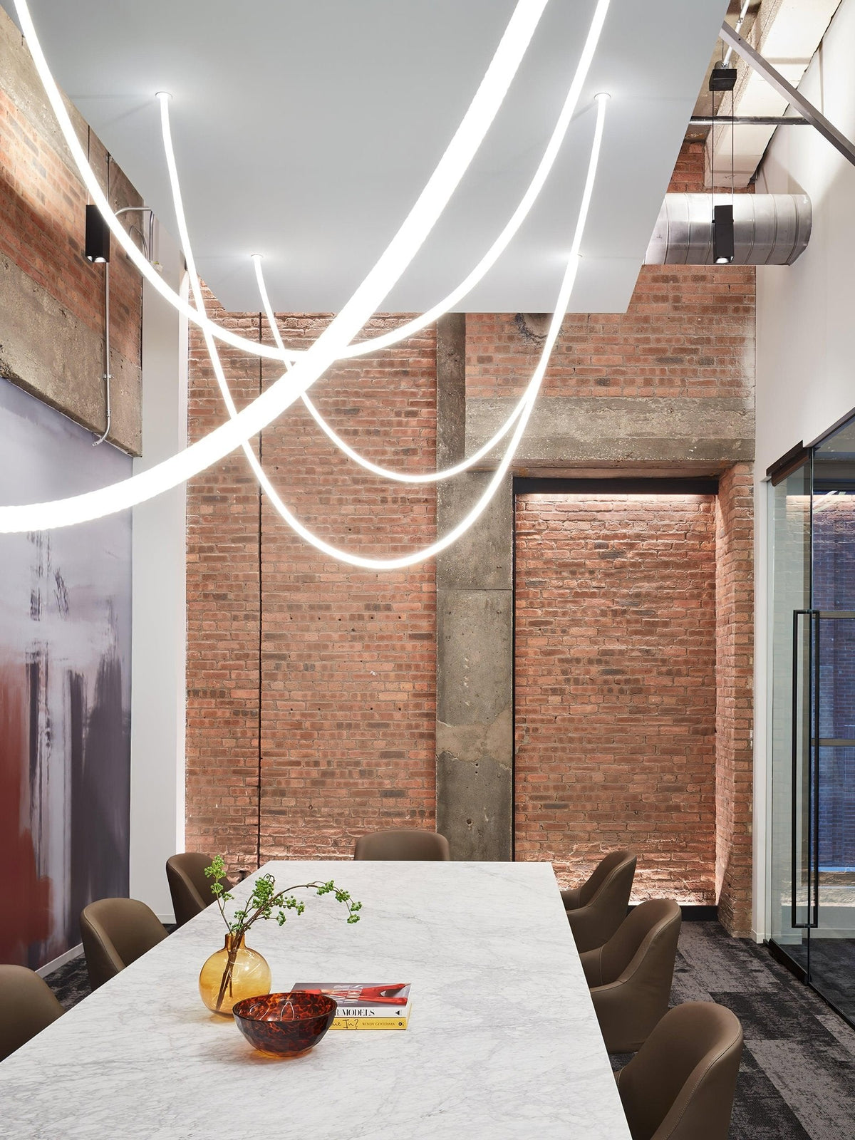 Fenris Hanglamp Flexibele boog Siliconen Messing