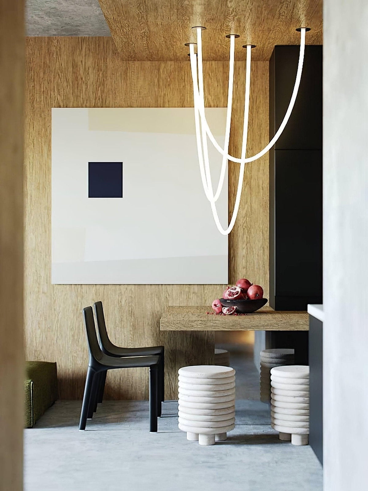 Fenris Hanglamp Flexibele boog Siliconen Messing