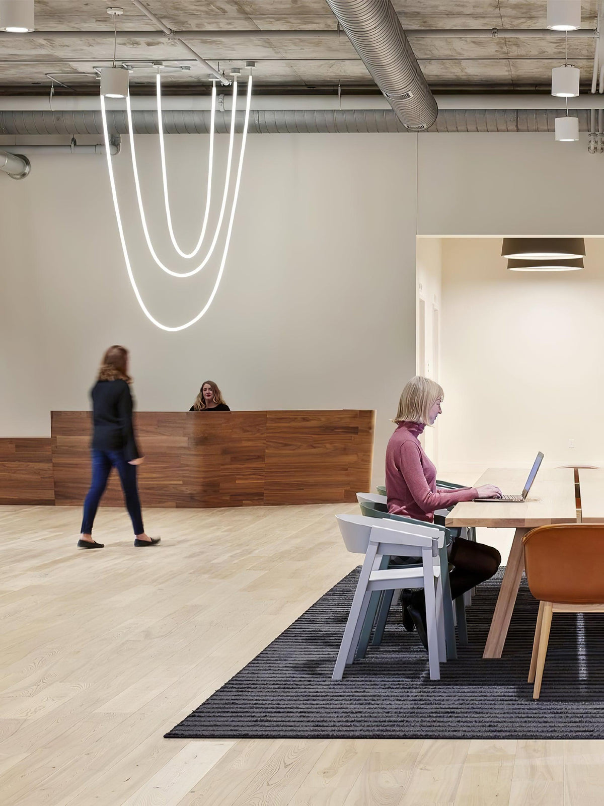 Fenris Hanglamp Flexibele boog Siliconen Messing