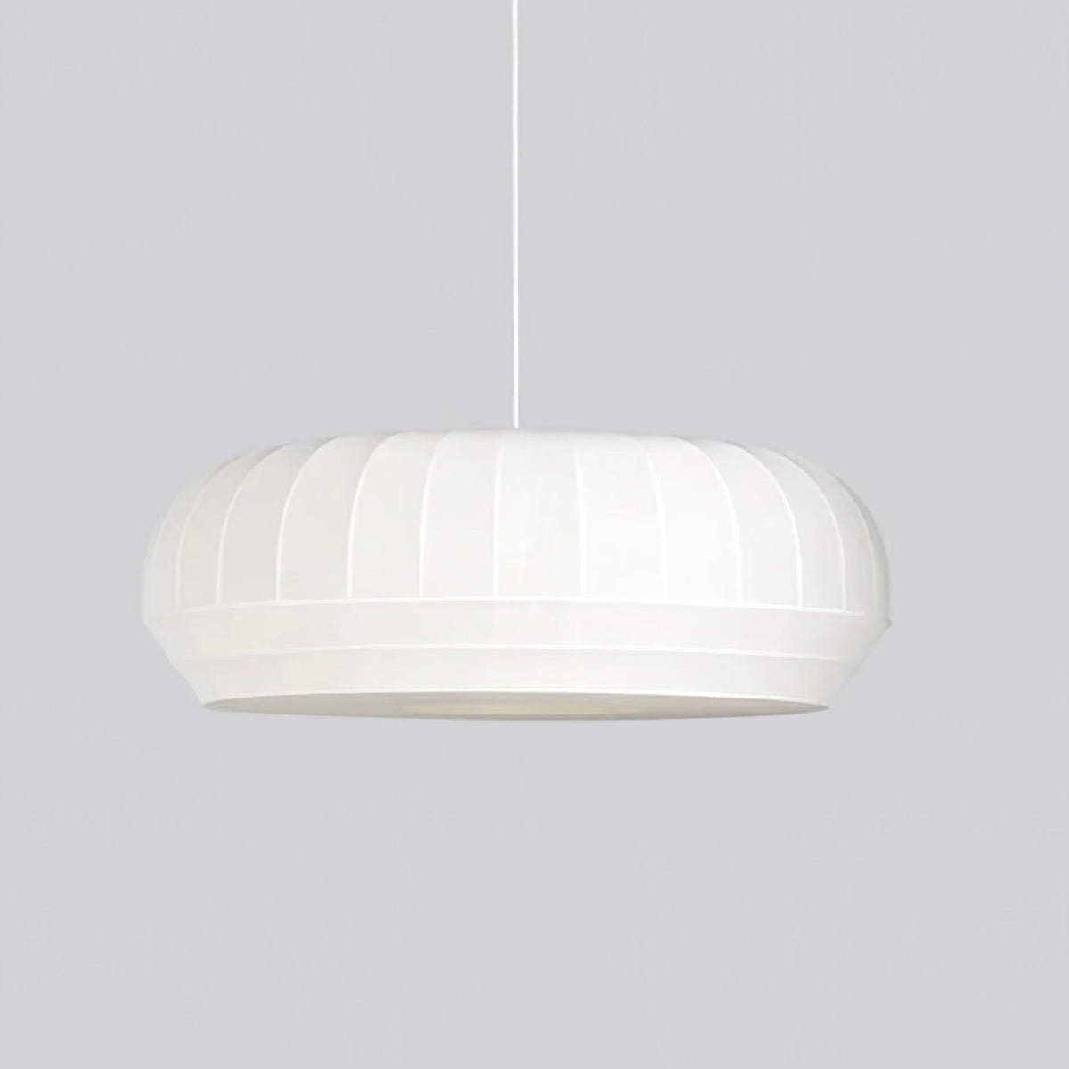 Taro hanglamp zijde kap witte stof verticale lijnen zachte moderne minimalistisch