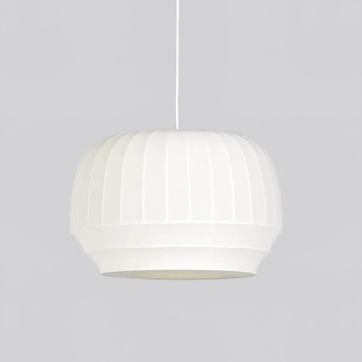 Taro hanglamp zijde kap witte stof verticale lijnen zachte moderne minimalistisch