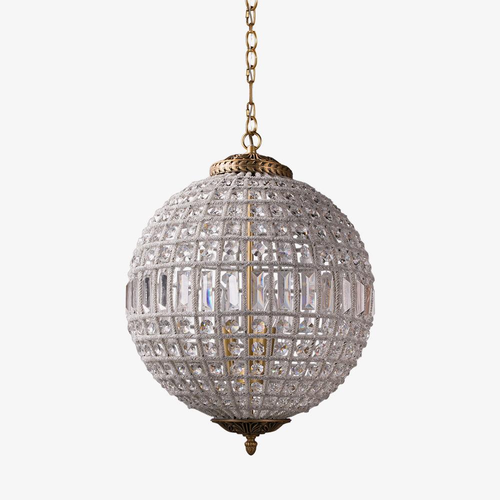 Elyinissa Kroonluchter Goud bollen Kristal Vintage