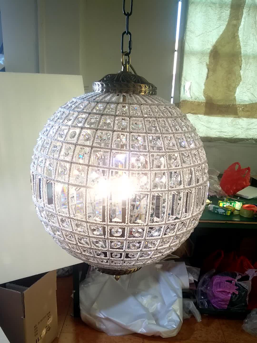 Elyinissa Kroonluchter Goud bollen Kristal Vintage