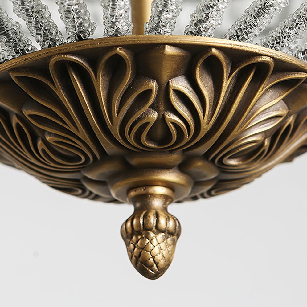 Elyinissa Kroonluchter Goud bollen Kristal Vintage