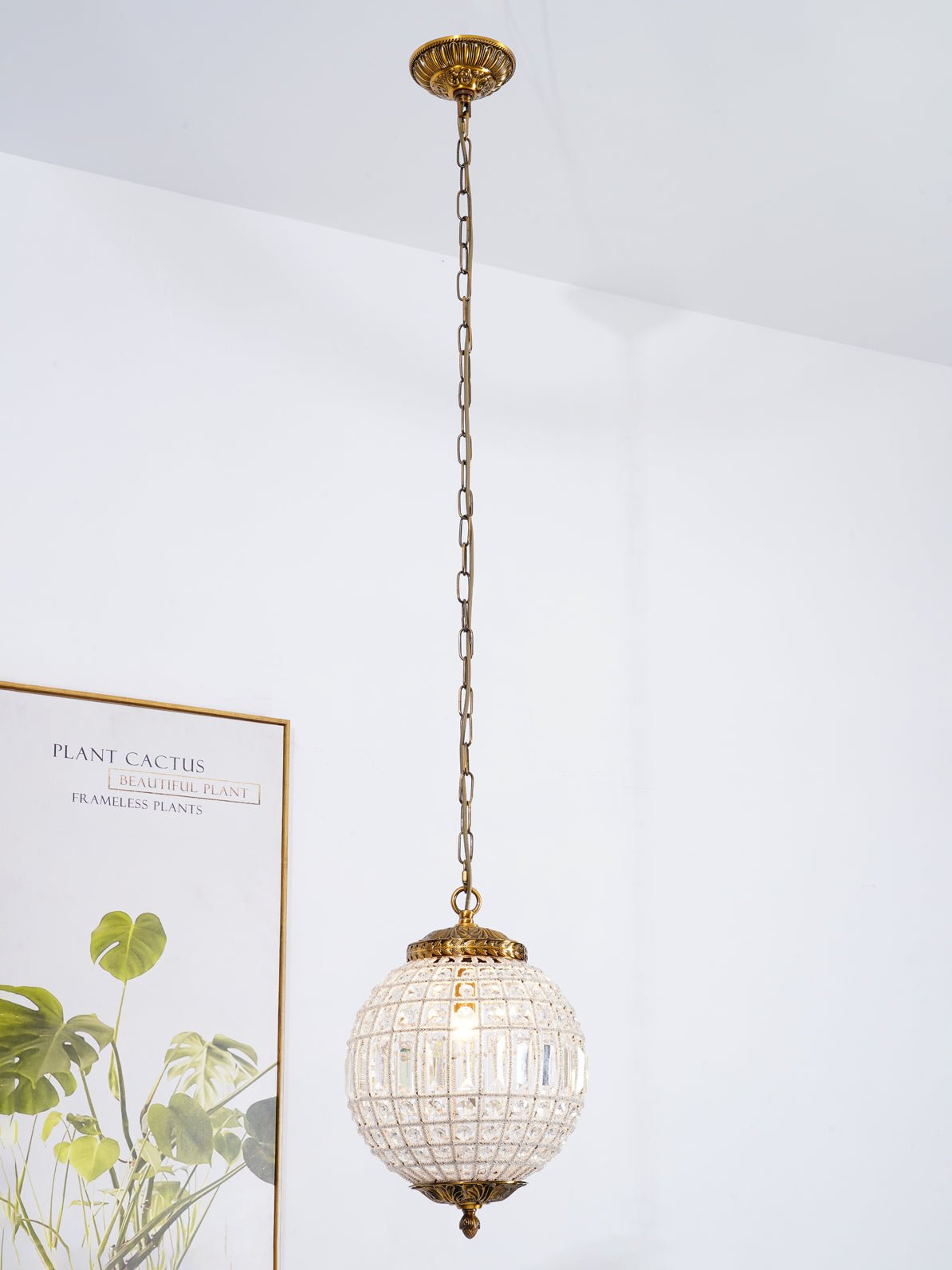 Elyinissa Kroonluchter Goud bollen Kristal Vintage